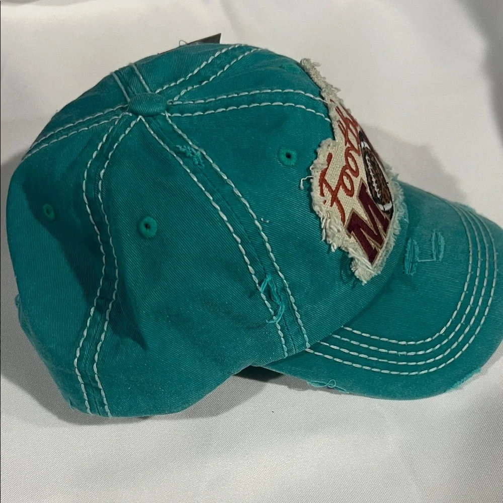 Teal Football‎ Mom Cap